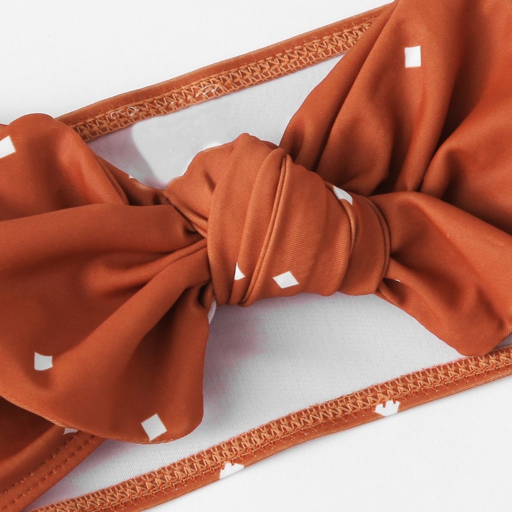 Bandeau Bow Polka Dot Bikini - Picture 4 of 4